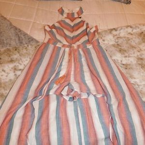 Romper with High-Low train